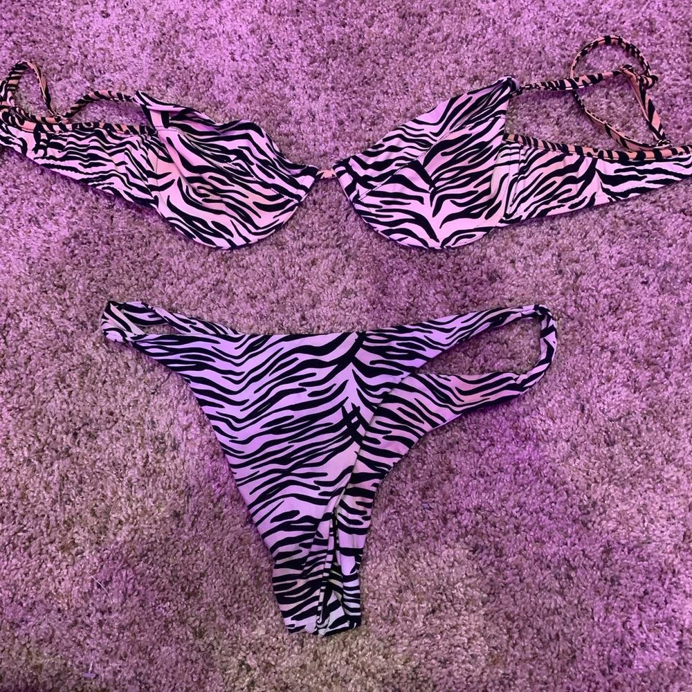 Zebra print bikini